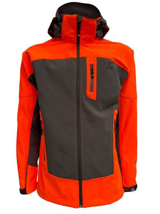 Χειμωνιάτικο Μπουφάν Softshell Αδιάβροχο και Αντιανεμικό Πορτοκαλί