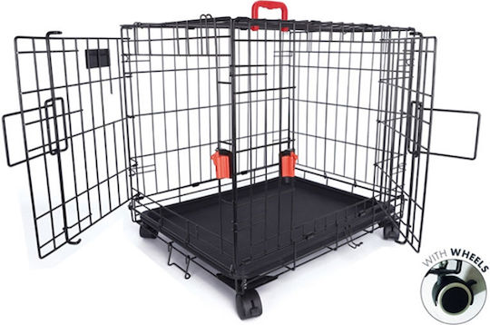 M-Pets Voyager Стоманена кутия за куче с 2 врати M с колела 76x48x53см