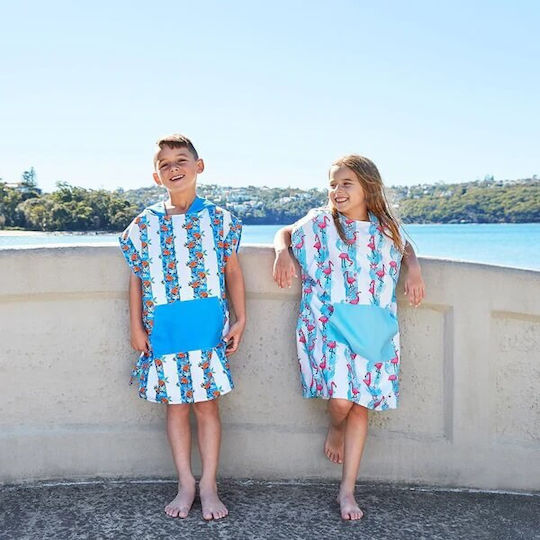 Dock & Bay Fever Kids Beach Poncho Flamingo 56 x 42cm