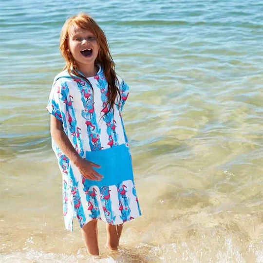 Dock & Bay Fever Kids Beach Poncho Flamingo 56 x 42cm