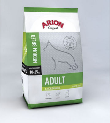 Arion Adult Medium Breed 3kg Hrană Uscată fără Gluten pentru Câini Adulți de Rase Medii cu Pui și Orez