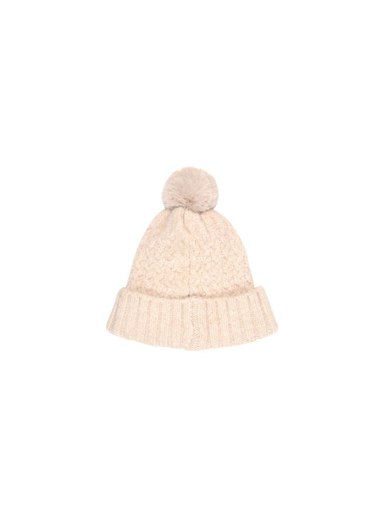 Knitted Beanie Cap Beige