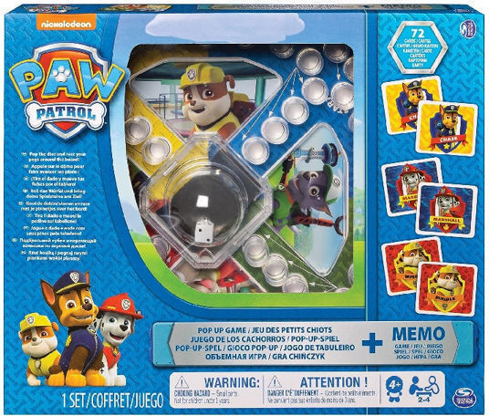 Joc de Societate Paw Patrol Pop-Up + Memo pentru 2-4 Jucători 4+ Ani 6036439 Spin Master