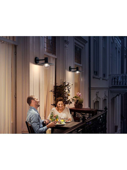 Philips MyGarden Skua Wall-Mounted Outdoor Lighting with Black Shade