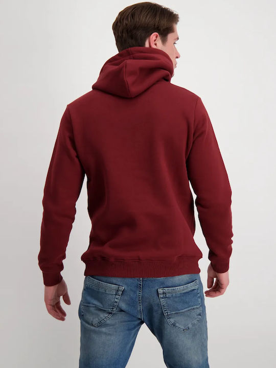 Cars Jeans Men's Sweatshirt with Hood Burgundy