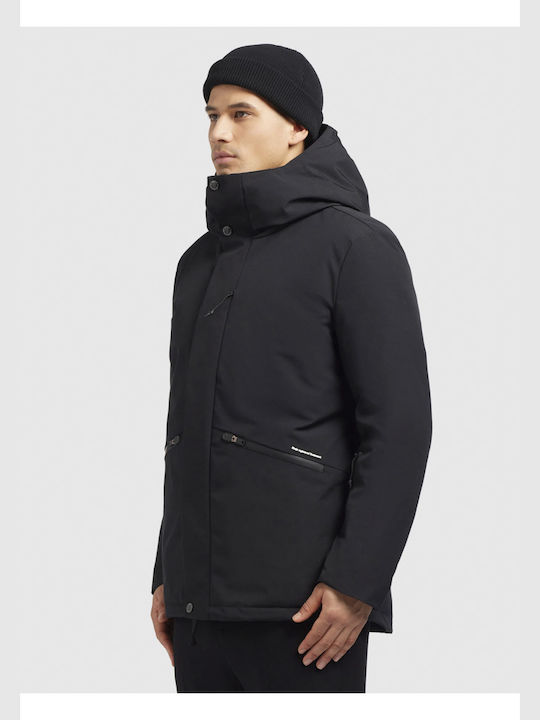 Khujo Herren Winter Jacke Lässig Schwarz