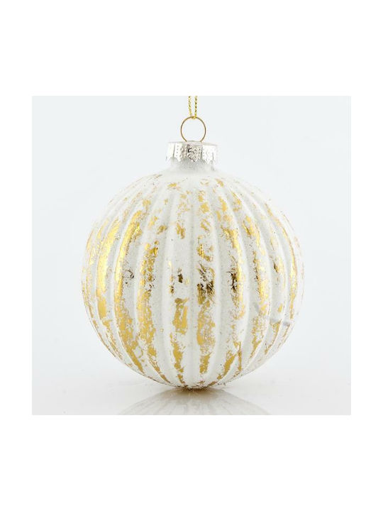 Eurolamp Weihnachtsbaum-Anhänger Kugel Ornament Gold 8cm Set von 4Stück