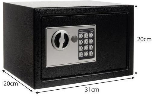Malatec Tresor mit digitalem Schloss Abmessungen H31xB20xH20cm mit Gewicht 3.982kg 22627