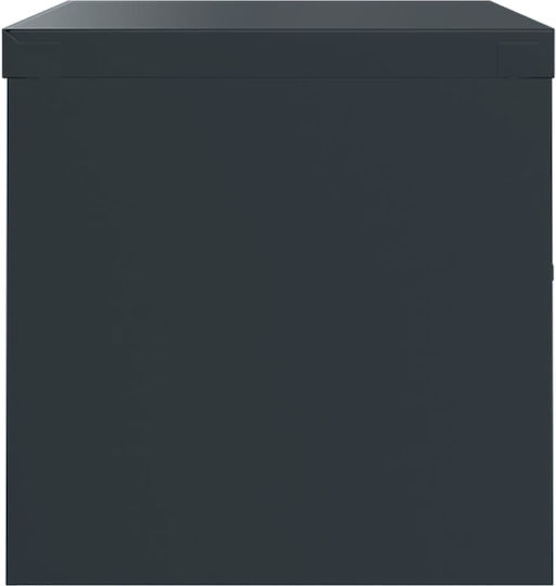 Метален Офисен Шкаф С Ключалка Антрацит 90x40x40см