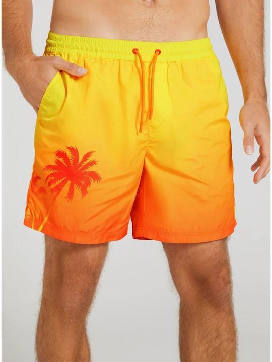 Palm Men's Swimwear Bermuda Yellow