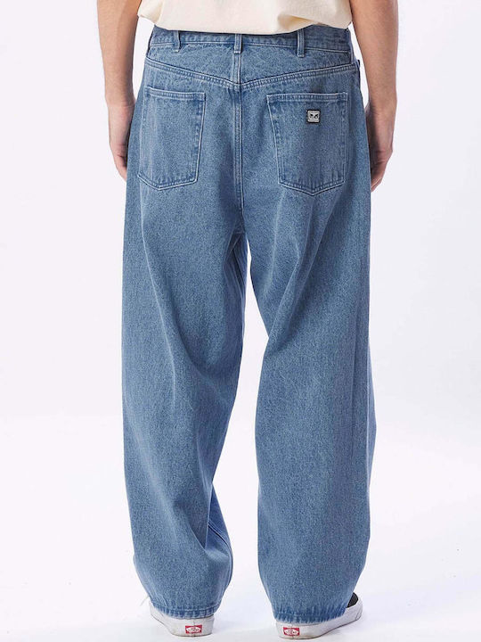 Obey Men's Denim Pants in Baggy Line Blue