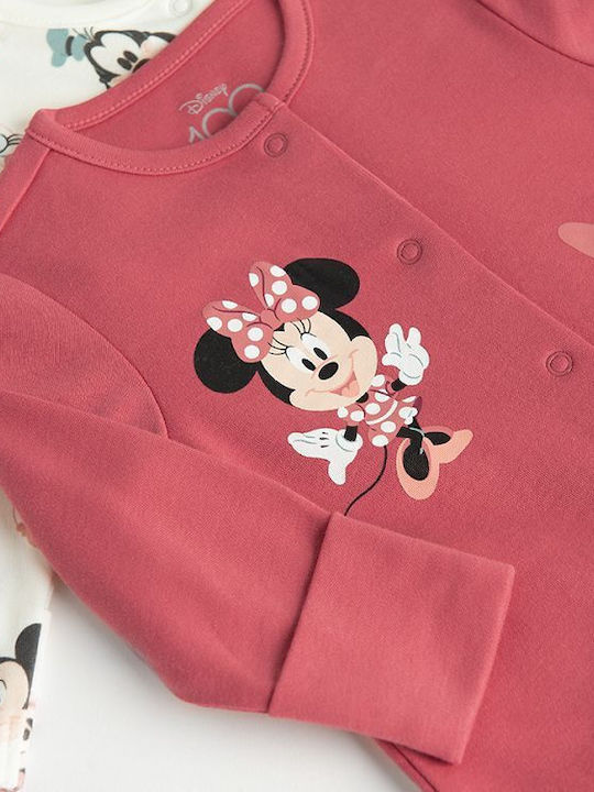 Cool Club Mickey Mouse Set Baby-Strampler Ecru 2 Stück
