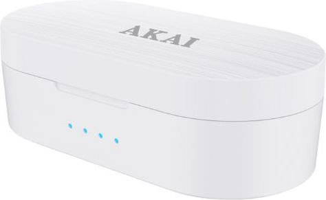 Akai Proffesional BTE-J10 In-ear Bluetooth Handsfree Ακουστικά με Θήκη Φόρτισης Λευκά