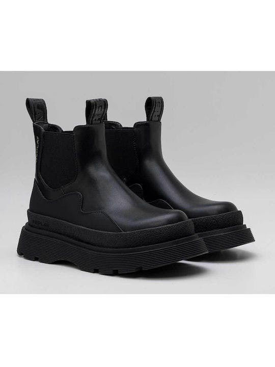 Replay Artic Leather Women's Chelsea Boots Black