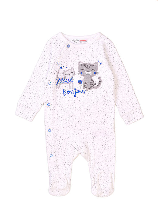 Minoti Baby Bodysuit Set Long-Sleeved with Accessories White