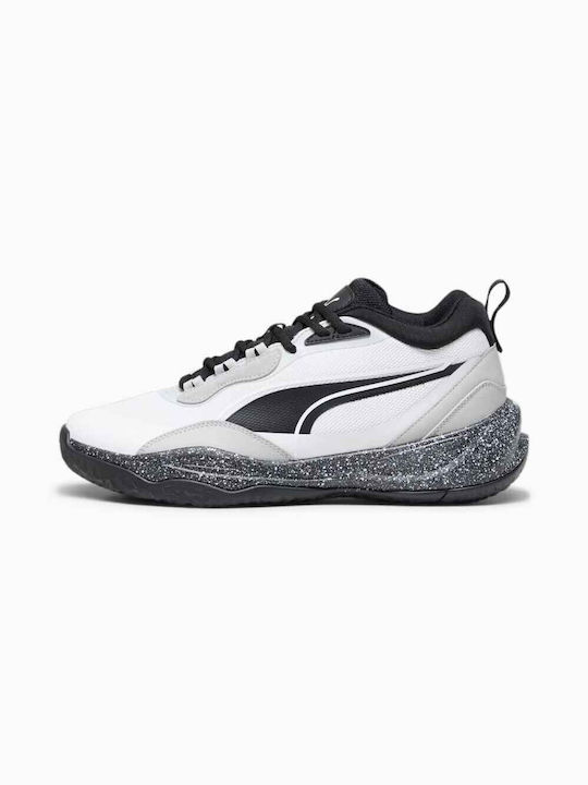 Puma Playmaker Pro cu talpă joasă Pantofi de baschet Albi