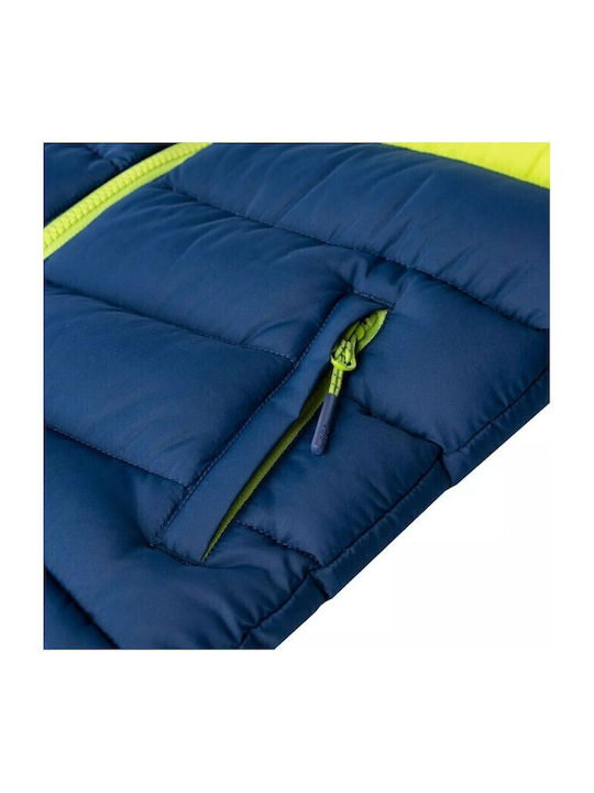 Kids' Quilted Jacket Short with Hood Navy Blue Baldey
