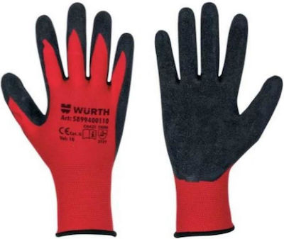 Wurth Multifit Safety Glofe Nitrile Red