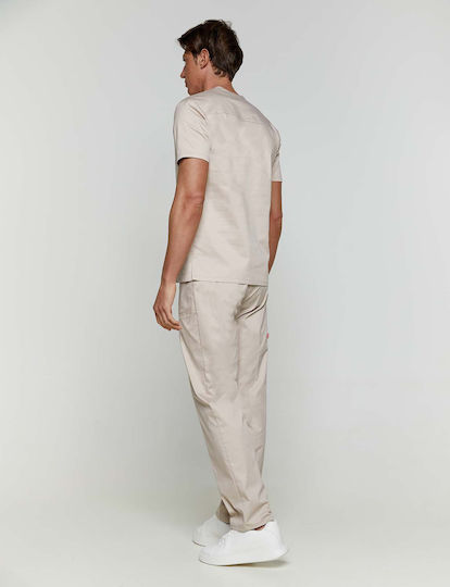 Velilla Unisex Ιατρική Μπλούζα Μπεζ