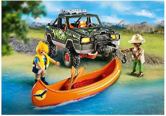 Playmobil Wild Life Vehicul cu Canoe pentru 4-10 ani