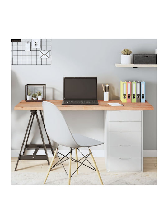vidaXL Rectangular Office Desk Surface made of Solid Wood in Brown Color 140x60x4cm 3156381 1pcs