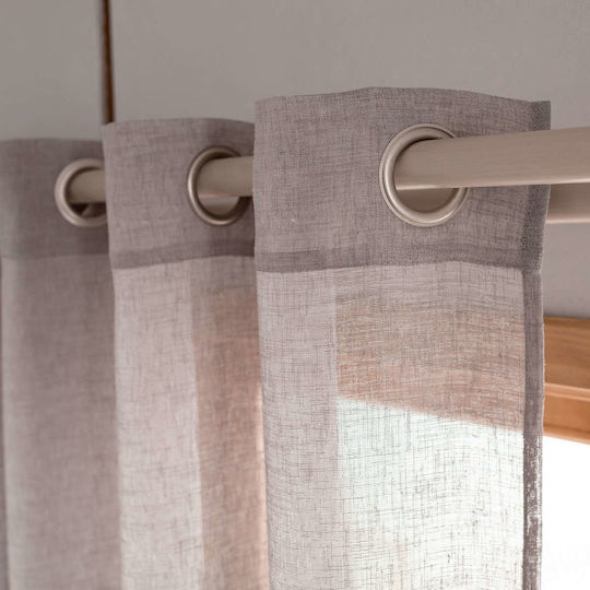 Gofis Home Curtain with Grommets Combe Aw23 502/48 Gray 140x280cm