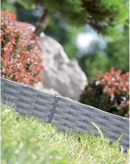 Prosperplast Plastic Garden Hedge in Gray Colour 18.6x78.55cm 5 Pieces