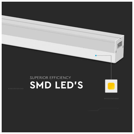 V-TAC LED Kommerzielle lineare Beleuchtung Leuchte Decke 40W Kaltes Weiß IP20 B120xT5.5xH5cm