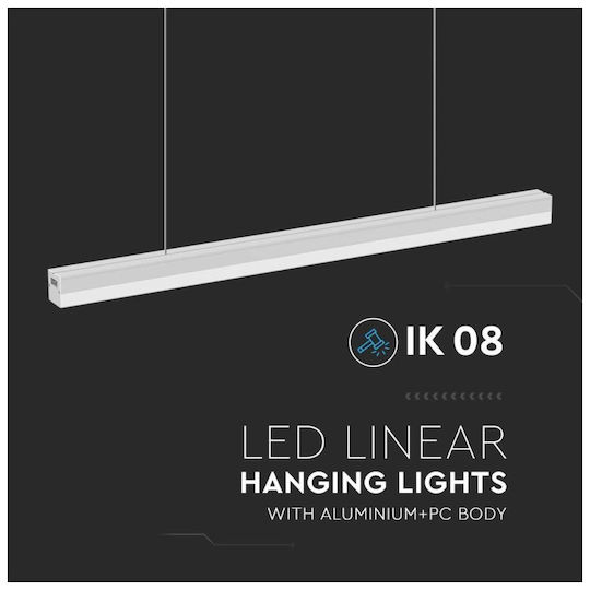 V-TAC LED Kommerzielle lineare Beleuchtung Leuchte Decke 40W Kaltes Weiß IP20 B120xT5.5xH5cm