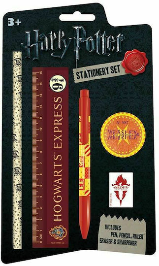 Pyramid International Harry Potter First Year Kids Stationery Set with Pencil, Pen and Ruler