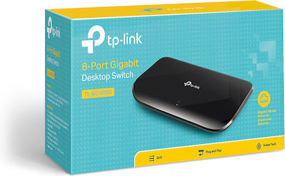 TP-LINK TL-SG1008D v1 Unmanaged L2 Switch με 8 Θύρες Gigabit (1Gbps) Ethernet