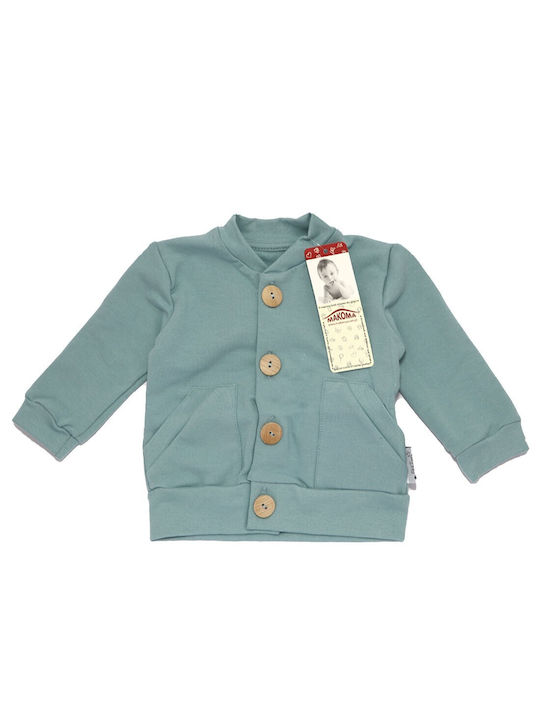 Makoma Kinder-Sweatjacke mit Kapuze Hellblau