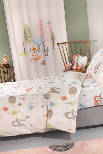 Saint Clair Sheet Set Single with Elastic Band Cotton Pudra (#D8BFD8) 100x200cm