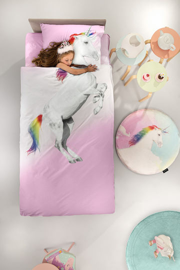 Saint Clair Kids Sheets Set with Elastic Band Lilac 170x250cm Saint Clair Kids Sheets Set with Elastic Band Lilac 170x250cm