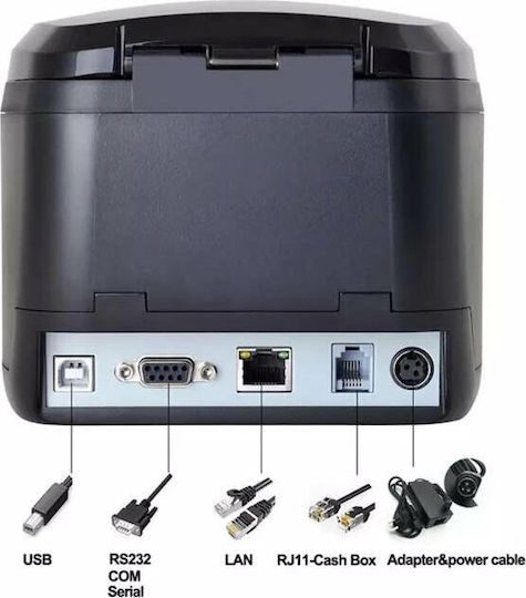 Zywell ZY-308 Θερμικός Εκτυπωτής Αποδείξεων Ethernet / USB