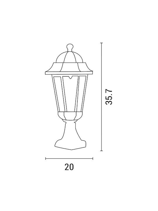 Eurolamp Φαναράκι 12W 35.7x20x20cm