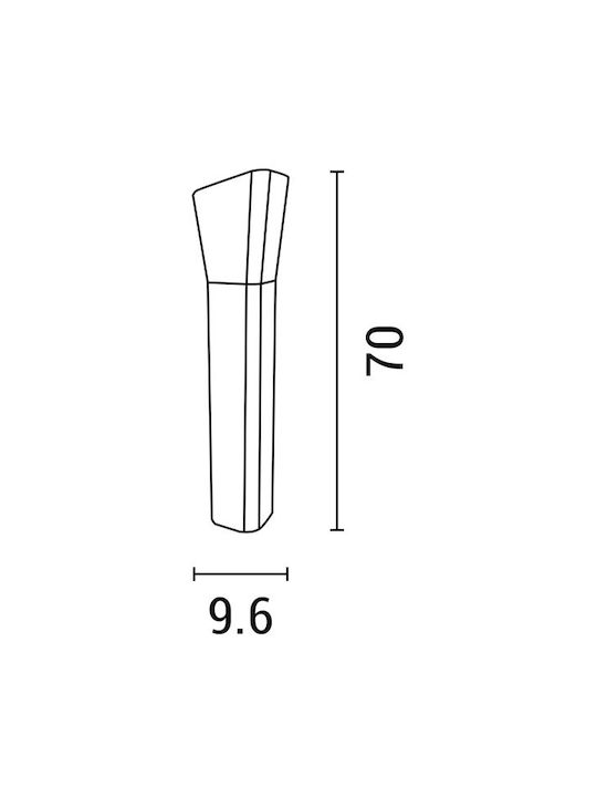Eurolamp Outdoor Small Post Floor Lamp 12W IP54 for E27 Bulb Gray