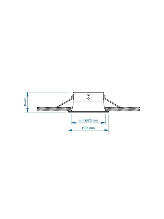 123led Rundes Deckenstrahler mit GU10 Glühbirnensockel Weiß