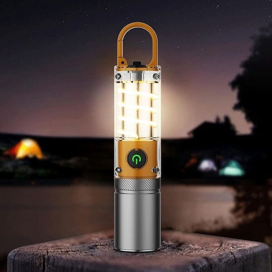 Andowl Wiederaufladbar Taschenlampe LED Silber