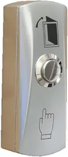 Artion Systems Complete Wall Push Exit Button with Frame Silver EB30
