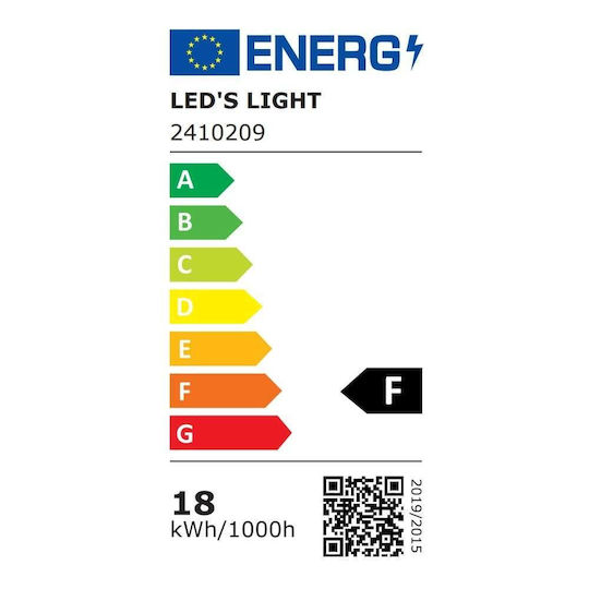 123led Φωτιστικό Σκαφάκι με Λάμπα Φθορίου T8 18W 120εκ.