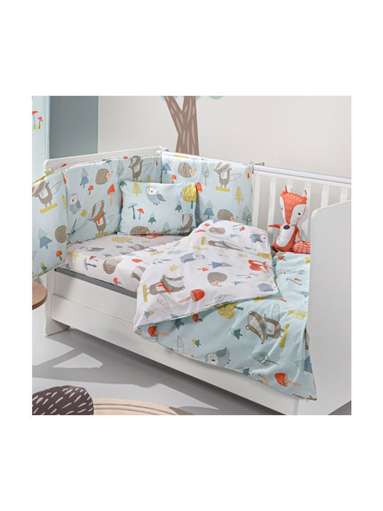 Saint Clair Set Baby Bettlaken Für Krippe Baumwolle Grün 115x170cm 3Stück