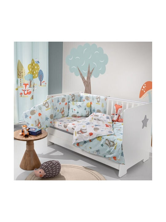 Saint Clair Set Baby Bettlaken Für Krippe Baumwolle Grün 115x170cm 3Stück