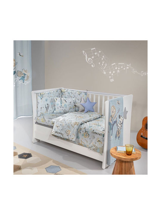 Saint Clair Baby Sheets Set Crib Cotton Blue 115x170cm 3pcs
