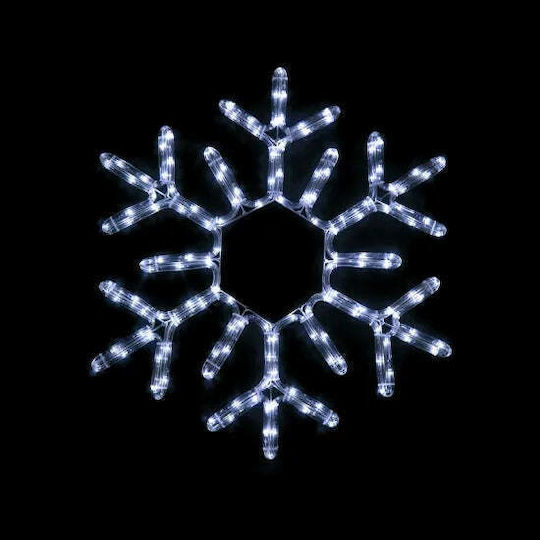 Aca Осветена Коледна Фигура Люспи Бяла Дължина 56см. Snowflake