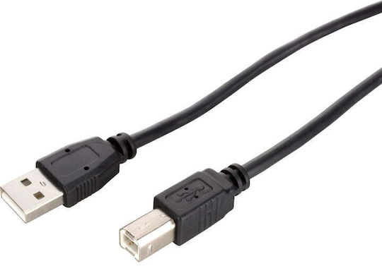 Run & Teng USB 2.0 Cable USB-A male - USB-B male Μαύρο 1.5m 82020