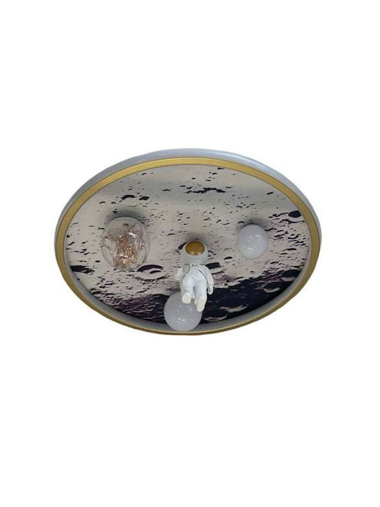 Atman Moon Einfaches Licht Kinderdeckenleuchte Deckenleuchte 93W mit Fassung E27 Weiß 51cm