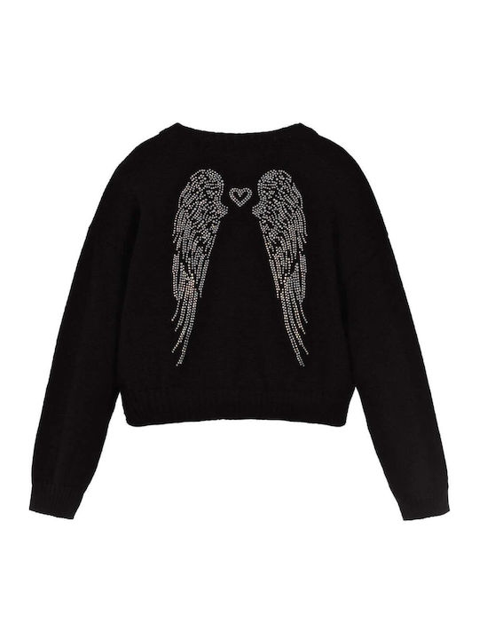 Angel's Face Kids Blouse Long Sleeve Black Roberta