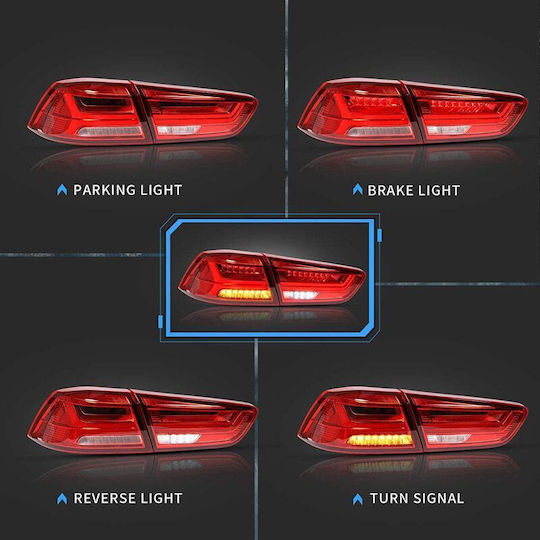 Vland Πίσω Φανάρια Led για Mitsubishi Lancer 08-17 2τμχ