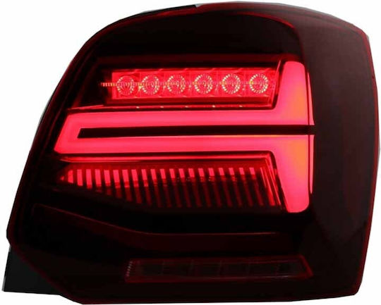 Vland Taillights Led for Volkswagen Polo 6R Led Bar Dynamic Red/Crystal VLand 09-14 2pcs